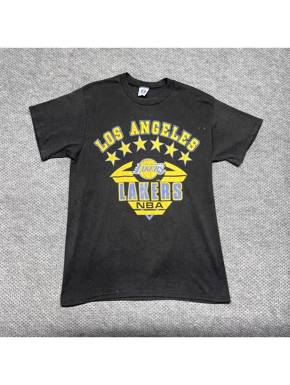 Vintage 80S Los Angeles Lakers Basketball Club T-Shirt Large Logo 7 RARE MENS